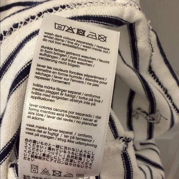 Joules White and Navy Dress with Embroidery Bees - Picture 8 of 9